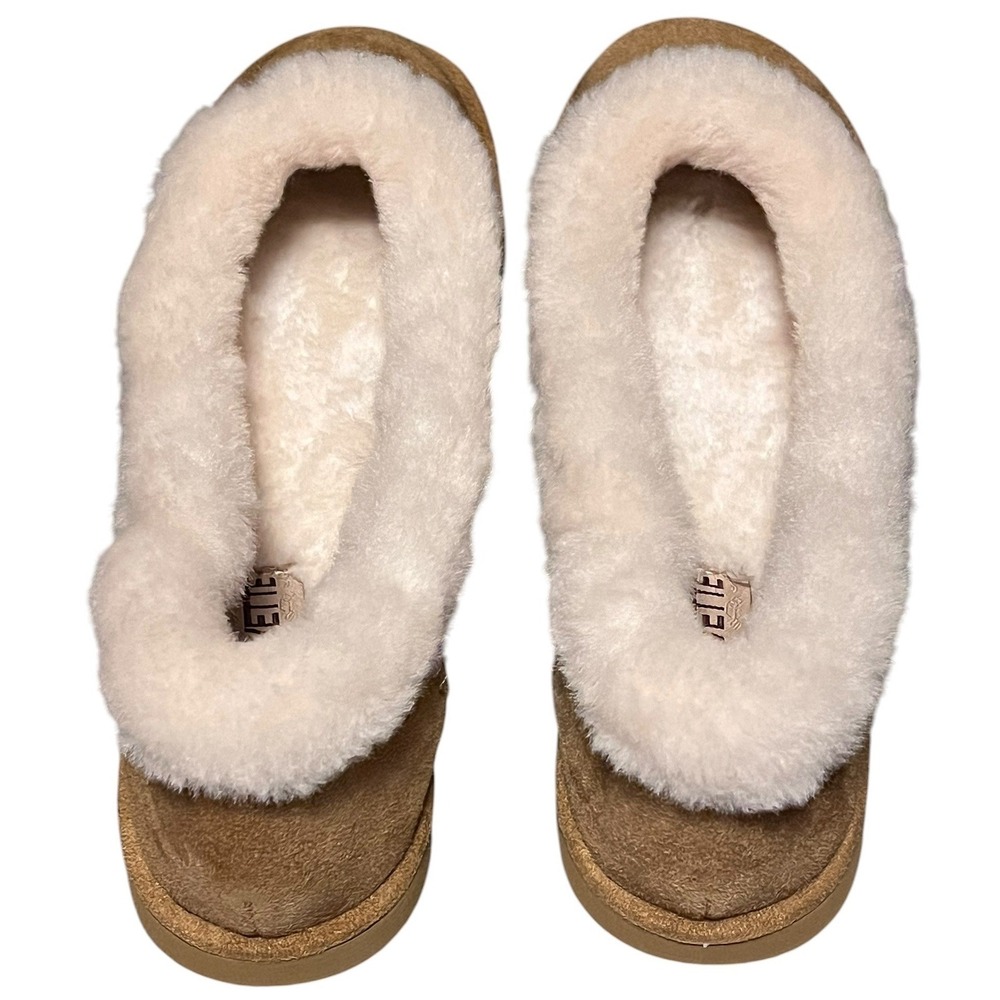 La Rosa Brown Suede Faux Fur Lined Slippers KF1104-1 Size 41 NEW‎ - Picture 8 of 16